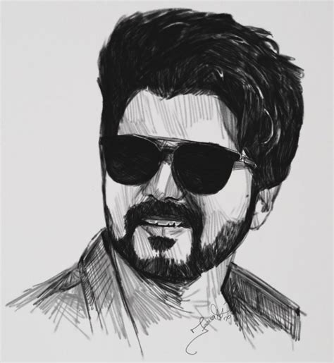 how to draw vijay|easy line drawings vijay.